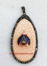 Gemstone Pendant - STFGP00027 - Real leather