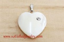 20mm Shell Heart Pendants - BSHELL0174