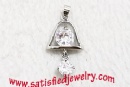 19.4x16.3mm Brass pendant with CZ - BPCZ0024