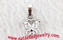 12.2x10mm Brass pendant with CZ - BPCZ0089