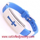 Silicone Stainless steel Bracelets - LEATHER0019