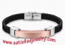 Silicone Stainless steel Bracelets - LEATHER0049