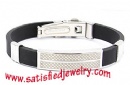 Silicone Stainless steel Bracelets - LEATHER0057