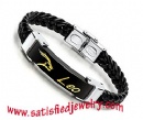 Silicone Stainless steel Bracelets - LEATHER0063