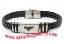 Silicone Stainless steel Bracelets - LEATHER0075