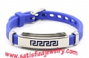 Silicone Stainless steel Bracelets - LEATHER0074